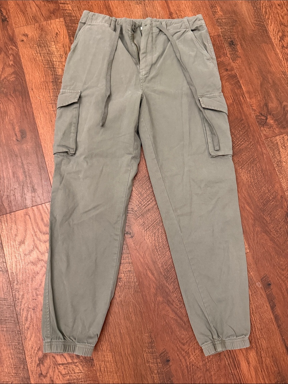 Z Supply Rory Cargo Jogger Pants in Olive Green